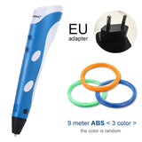 Myriwell 3D Printing Pens 1.75mm ABS Smart 3D Pen with Filament For Kids Child Education Tools Hobbies Toys