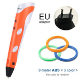 Myriwell 3D Printing Pens 1.75mm ABS Smart 3D Pen with Filament For Kids Child Education Tools Hobbies Toys