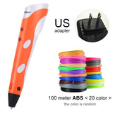 Myriwell 3D Printing Pens 1.75mm ABS Smart 3D Pen with Filament For Kids Child Education Tools Hobbies Toys