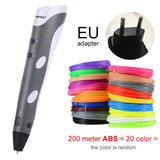 Myriwell 3D Printing Pens 1.75mm ABS Smart 3D Pen with Filament For Kids Child Education Tools Hobbies Toys