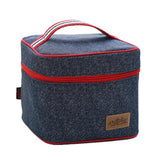 Denim Lunch Bag Kid Bento Box Insulated Pack Picnic Drink Food Thermal Ice Cooler Leisure Accessories Supplies Product Stuff