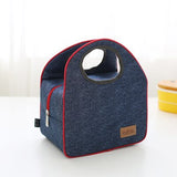 Denim Lunch Bag Kid Bento Box Insulated Pack Picnic Drink Food Thermal Ice Cooler Leisure Accessories Supplies Product Stuff