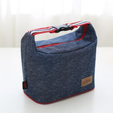 Denim Lunch Bag Kid Bento Box Insulated Pack Picnic Drink Food Thermal Ice Cooler Leisure Accessories Supplies Product Stuff