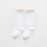 Free Shipping Children's Knee High Socks with Lace Cheap Stuff  Ruffle Socks Kid Princess Girls Baby Leg Warmers Cotton