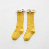 Free Shipping Children's Knee High Socks with Lace Cheap Stuff  Ruffle Socks Kid Princess Girls Baby Leg Warmers Cotton