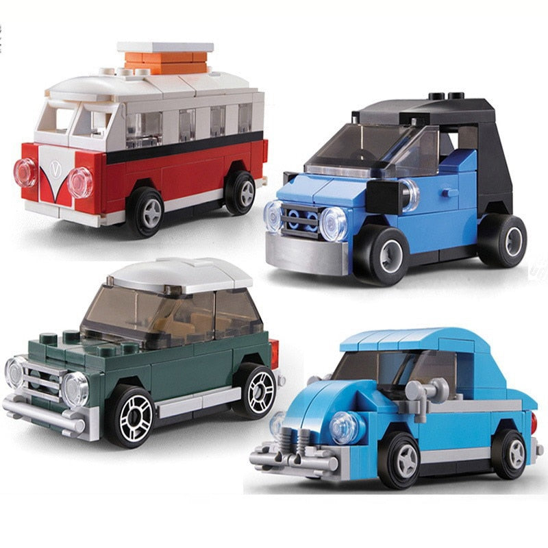 Decool Technic City Creator Mini Smart Beetle T1 Camper Van Figure Blocks Construction Bricks Toys For Children Compatible lepin