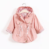 2020 Spring Autumn Girls Windbreaker Coat Jackets Baby Kids Flower Embroidery Hooded Outwear For Baby Kids Coats Jacket Clothing