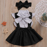 HE Hello Enjoy Girls Clothing Sets Girl Polka Dot Bowknot sleeveless Tops Suspender Princess Skirt Baby Girls Suits Kids Clothes