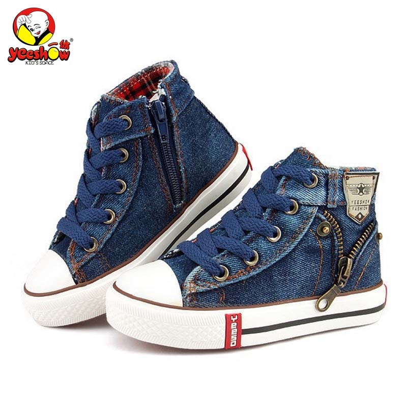 2020 Canvas Children Shoes Sport Breathable Boys Sneakers Brand Kids Shoes for Girls Jeans Denim Casual Child Flat Boots 25-37