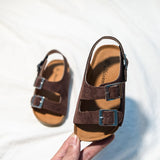 2020 Summer Boys and Girls Leather Sandals for Children Beach Shoes Kids Sports Soft Non-slip Casual Toddler Sandals 2-12 years