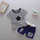 2020 Summer Children Baby Boys Cotton Clothes Infant Outfits Kid Gentleman Bowknot Tie T-Shirt 2pcs/Set Toddler Fashion Clothing