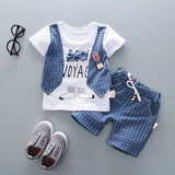 2020 Summer Children Baby Boys Cotton Clothes Infant Outfits Kid Gentleman Bowknot Tie T-Shirt 2pcs/Set Toddler Fashion Clothing