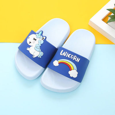 Unicorn Slippers for Boy Girl Rainbow Shoes 2019 Summer Todder Animal Kids Indoor Baby Slippers PVC Cartoon Kids Slippers