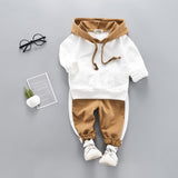 Toddler Baby Boy Hooded Casual Clothing Set Sweatshirt Long Sleeve Autumn Boys Kids Outfits Tracksuit Suits Children Clothes