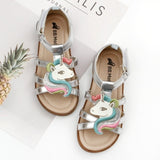 Little Girls Unicorn Sandals Summer 2019 Open-toed Beach Jelly Shoes Kids Gladiator Sandals Unicorn Slippers Infant Baby Child