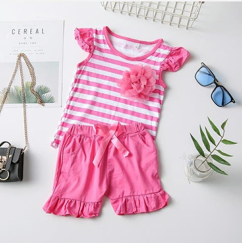 Clothing Sets Summer Toddler Girls Clothes 2pcs Outfits Kids Clothes For Girls Tracksuit Suit For Girls Children Clothing