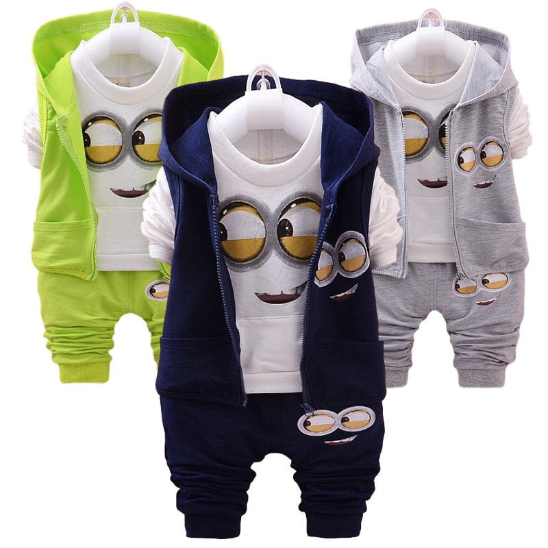 Hot style 2020 spring baby girls boys suits mignon / newborn clothing set kids vest + shirt + pants 3 pcs. sets children suits