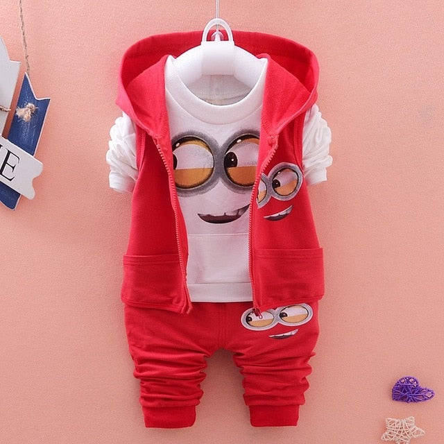 Hot style 2020 spring baby girls boys suits mignon / newborn clothing set kids vest + shirt + pants 3 pcs. sets children suits