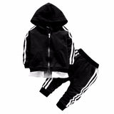 2020 Spring Baby Casual Tracksuit Children Boy Girl Cotton Zipper Jacket Pants 2Pcs/Sets Kids Leisure Sport Suit Infant Clothing