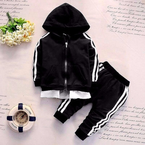 2020 Spring Baby Casual Tracksuit Children Boy Girl Cotton Zipper Jacket Pants 2Pcs/Sets Kids Leisure Sport Suit Infant Clothing