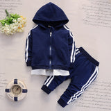 2020 Spring Baby Casual Tracksuit Children Boy Girl Cotton Zipper Jacket Pants 2Pcs/Sets Kids Leisure Sport Suit Infant Clothing