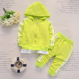 2020 Spring Baby Casual Tracksuit Children Boy Girl Cotton Zipper Jacket Pants 2Pcs/Sets Kids Leisure Sport Suit Infant Clothing