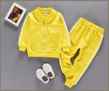 2020 Spring Baby Casual Tracksuit Children Boy Girl Cotton Zipper Jacket Pants 2Pcs/Sets Kids Leisure Sport Suit Infant Clothing