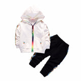 2020 Spring Baby Casual Tracksuit Children Boy Girl Cotton Zipper Jacket Pants 2Pcs/Sets Kids Leisure Sport Suit Infant Clothing