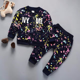 2020 Spring Baby Casual Tracksuit Children Boy Girl Cotton Zipper Jacket Pants 2Pcs/Sets Kids Leisure Sport Suit Infant Clothing