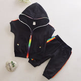 2020 Spring Baby Casual Tracksuit Children Boy Girl Cotton Zipper Jacket Pants 2Pcs/Sets Kids Leisure Sport Suit Infant Clothing