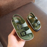 2019 Summer Boys Leather Sandals for Baby Flat Children Beach Shoes Kids Sports Soft Non-slip Casual Toddler Sandals 1-5 years