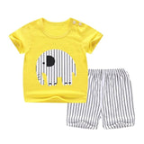 2020 Kids Clothes Toddler Boys Cartoon Outfits Baby Girls Summer Tees Suits 1 2 3 4 Years Children Clothing T-shirt + Shorts