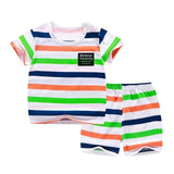 2020 Kids Clothes Toddler Boys Cartoon Outfits Baby Girls Summer Tees Suits 1 2 3 4 Years Children Clothing T-shirt + Shorts