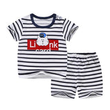 2020 Kids Clothes Toddler Boys Cartoon Outfits Baby Girls Summer Tees Suits 1 2 3 4 Years Children Clothing T-shirt + Shorts