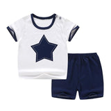 2020 Kids Clothes Toddler Boys Cartoon Outfits Baby Girls Summer Tees Suits 1 2 3 4 Years Children Clothing T-shirt + Shorts