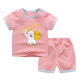 2020 Kids Clothes Toddler Boys Cartoon Outfits Baby Girls Summer Tees Suits 1 2 3 4 Years Children Clothing T-shirt + Shorts