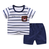 2020 Kids Clothes Toddler Boys Cartoon Outfits Baby Girls Summer Tees Suits 1 2 3 4 Years Children Clothing T-shirt + Shorts