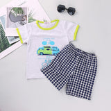 HE Hello Enjoy Kids Clothes Toddler Boys Clothing Set Children Summer Cartoon Kids Applique Star Tops Shorts Infantil Baby Suit