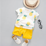 HE Hello Enjoy Kids Clothes Toddler Boys Clothing Set Children Summer Cartoon Kids Applique Star Tops Shorts Infantil Baby Suit