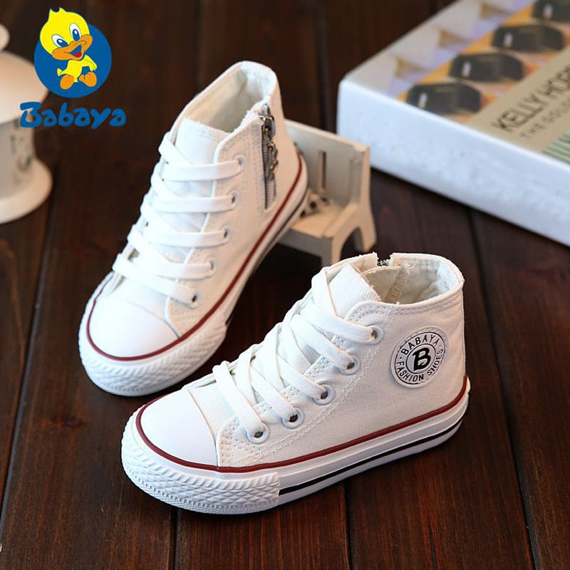 Canvas Children Shoes Sport Breathable Boys Sneakers Kids Shoes for Girls white Casual Child Flat Boots tenis infantil sapato