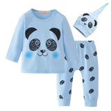 Baby Boy Clothes 2020 Autumn Baby Girl Clothing Sets Newborn Cotton Printed Long Sleeved T-shirt+pants+cap Kids 3pcs Suit