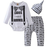 Baby Boy Clothes 2020 Autumn Baby Girl Clothing Sets Newborn Cotton Printed Long Sleeved T-shirt+pants+cap Kids 3pcs Suit