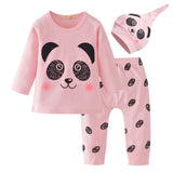 Baby Boy Clothes 2020 Autumn Baby Girl Clothing Sets Newborn Cotton Printed Long Sleeved T-shirt+pants+cap Kids 3pcs Suit