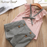 Humor Bear Girls clothes Girls Sets Summer Set 2020 Kids Clothes Girls Clothing Sets Two-Piece Kids Suit children clothing