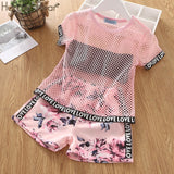 Humor Bear Girls clothes Girls Sets Summer Set 2020 Kids Clothes Girls Clothing Sets Two-Piece Kids Suit children clothing