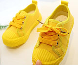 Boys Canvas Shoes Sneakers Girls Tennis Shoes Lace-up Kids Footwear Toddler Bright Yellow Chaussure Zapato Casual SandQ Baby New