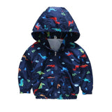 80-120cm Cute Dinosaur Spring Children Coat Autumn Kids Jacket Boys Outerwear Coats Active Boy Windbreaker Baby Clothes Clothing