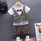 New Summer Children Boys Girl Cotton Clothes Kids Bowknot T-Shirt Shorts 2pcs/Sets Toddler Fashion Clothing Sets Baby Tracksuits