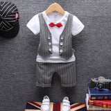 New Summer Children Boys Girl Cotton Clothes Kids Bowknot T-Shirt Shorts 2pcs/Sets Toddler Fashion Clothing Sets Baby Tracksuits