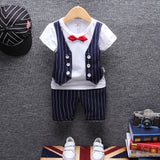 New Summer Children Boys Girl Cotton Clothes Kids Bowknot T-Shirt Shorts 2pcs/Sets Toddler Fashion Clothing Sets Baby Tracksuits